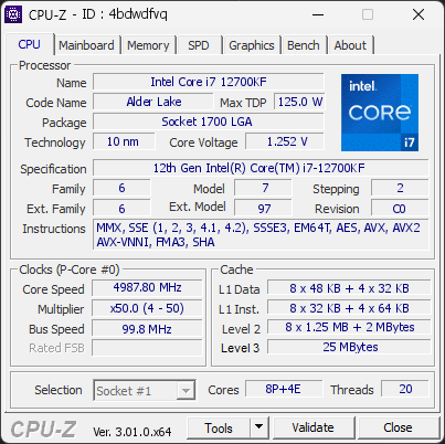 CPU-Z screenshot for 4bdwdfvq