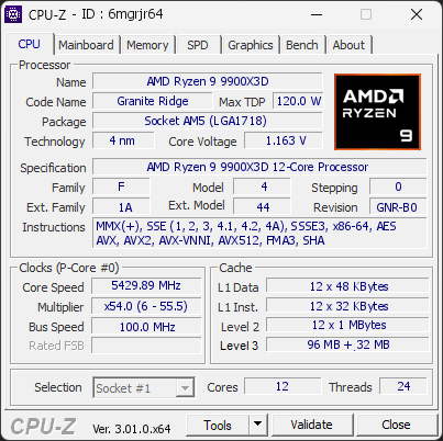CPU-Z screenshot for 6mgrjr64