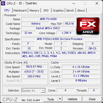 CPU-Z screenshot for 7jeet4ec