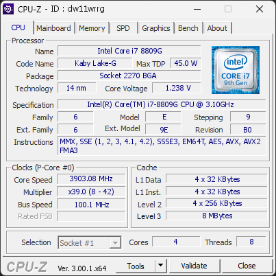 CPU-Z screenshot for dw11wrrg