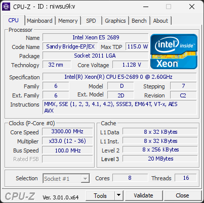 CPU-Z screenshot for niwsu9kv