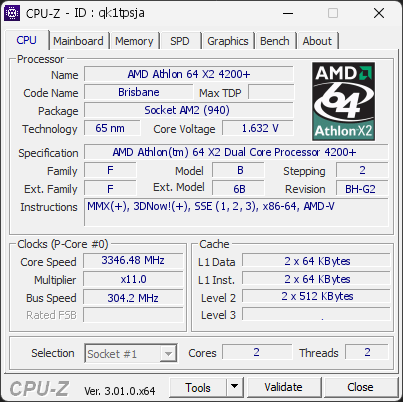 CPU-Z screenshot for qk1tpsja