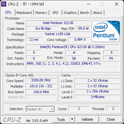 CPU-Z screenshot for rz6nr1pl