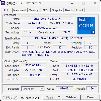 CPU-Z screenshot for ummqumu3