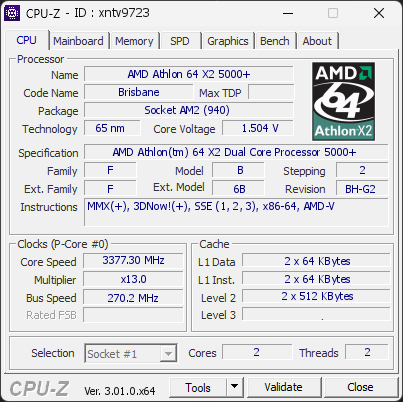 CPU-Z screenshot for xntv9723